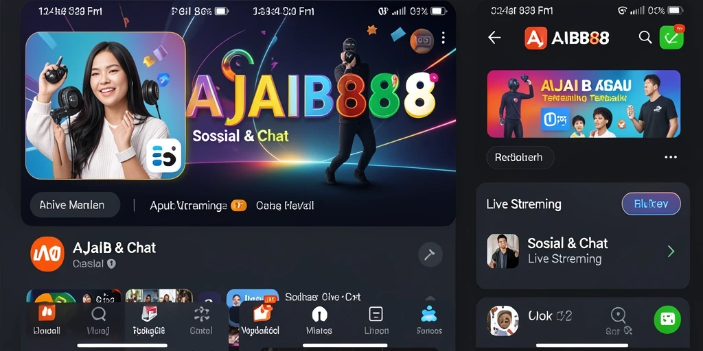 Antarmuka AJAIB88 dengan fungsi Live Streaming yang menarik.