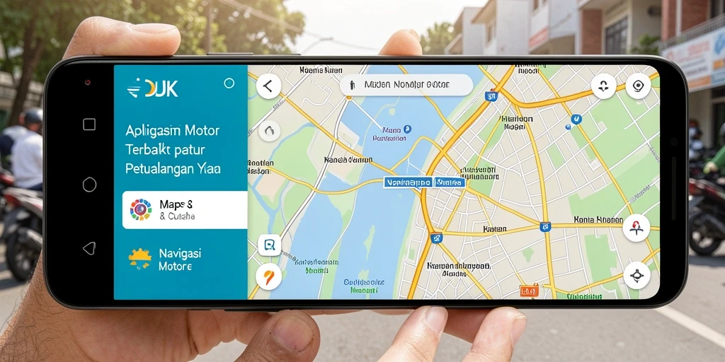 Tampilan antarmuka aplikasi DKK yang user-friendly untuk navigasi motor.