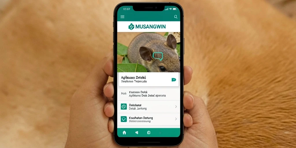 Tampilan antarmuka pengguna MUSANGWIN yang sederhana dan informatif.