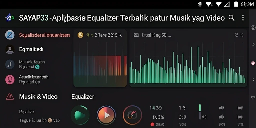 Antarmuka pengguna SAYAP33 yang intuitif dan mudah digunakan untuk pengaturan Equalizer.